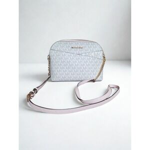 Michael Kors Jet Set Travel Leather‎ Crossbody Dome Handbag Purse Pink
